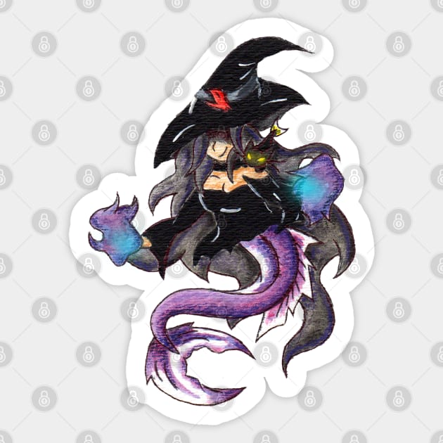 Salem Sea Witch Sticker by KristenOKeefeArt